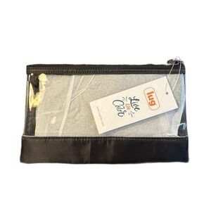 Lug Clear and Black Cosmetic Pouch - NWT